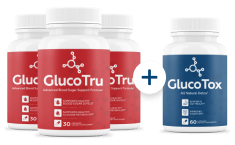 GlucoTru - 3 bottles + 1  Bonus