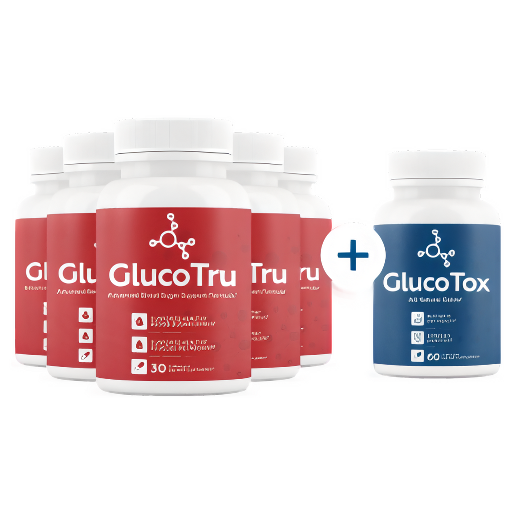 GlucoTru - 5 bottles + 1  Bonus +  Shipping