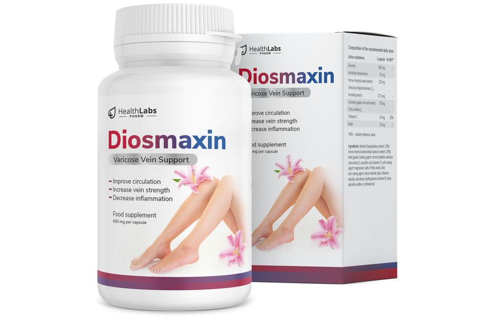 Diosmaxin -  Naturalny sposób na redukcję pajączków, opuchlizny i żylaków